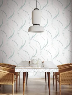 Formations Ink Flow Wallpaper - Seaglass