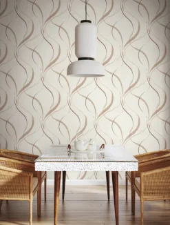 Formations Ink Flow Wallpaper - Baked Clay