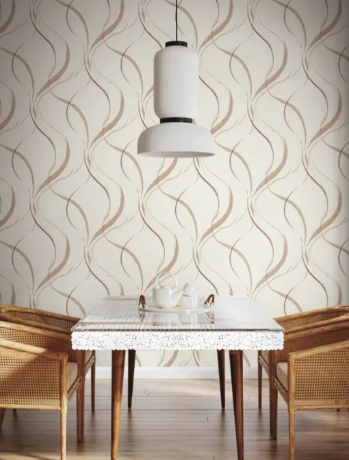 Formations Ink Flow Wallpaper - Baked Clay