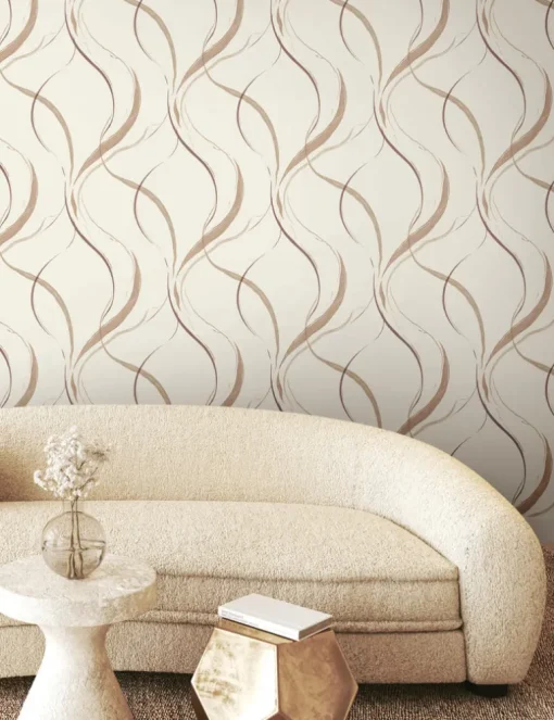 Formations Ink Flow Wallpaper - Baked Clay