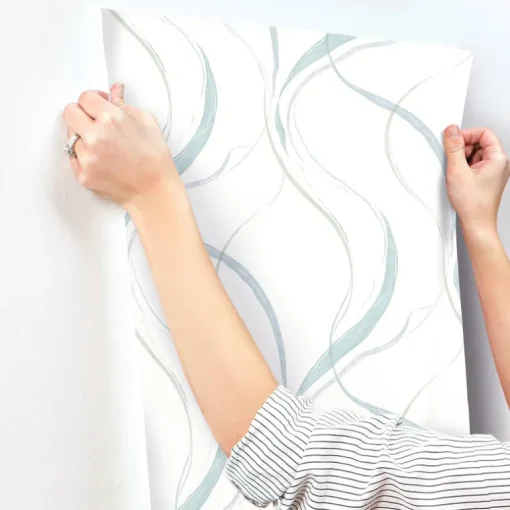 Formations Ink Flow Wallpaper - Seaglass