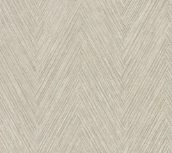 Formations Thatched Chevron Wallpaper - Linen