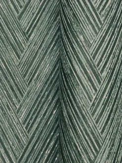 Formations Thatched Chevron Wallpaper - Bottle Green