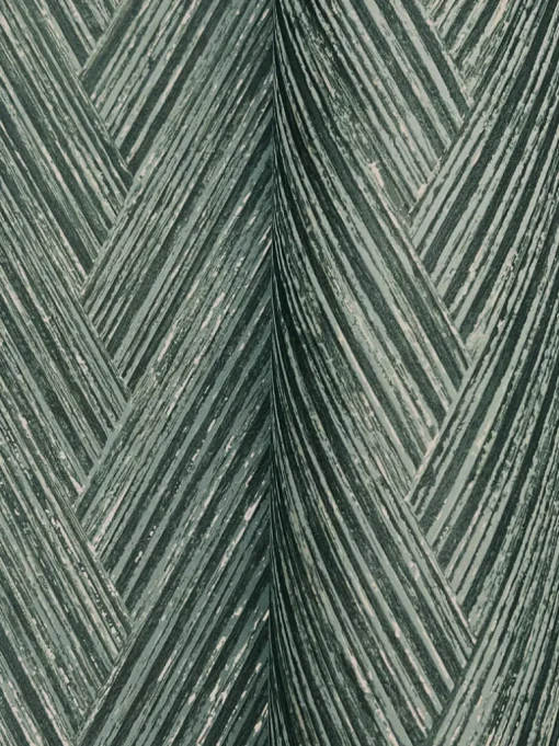 Formations Thatched Chevron Wallpaper - Bottle Green