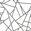 Fracture Geometric Peel & Stick Wallpaper - Black & White