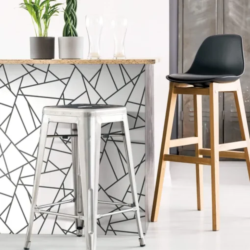Fracture Geometric Peel & Stick Wallpaper - Black & White