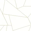 Fractured Prism Peel & Stick Wallpaper - Gold & White