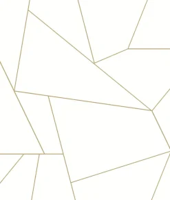Fractured Prism Peel & Stick Wallpaper - Gold & White