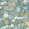 G P & J Baker Originals Little Magnolia Wallpaper - Denim & Ochre
