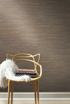Grasscloth Resource Library Knotted Grass Wallpaper - Brown & Blue