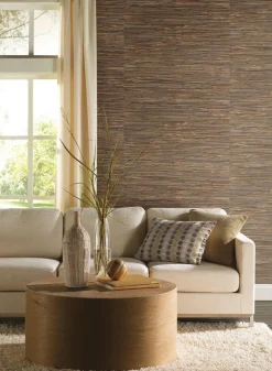Grasscloth Resource Library River Grass Wallpaper - Brown & Black