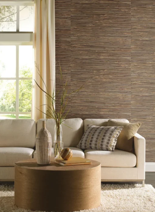 Grasscloth Resource Library River Grass Wallpaper - Brown & Black