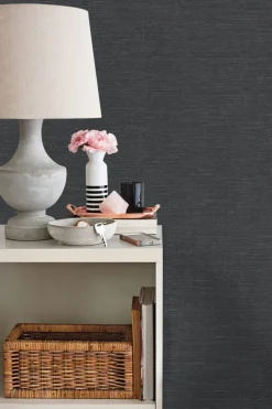 Grasscloth Resource Library Essence Wallpaper - Blue