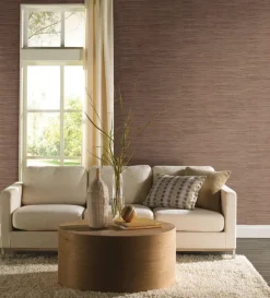 Grasscloth Resource Library Lustrous Grasscloth Wallpaper - Brown