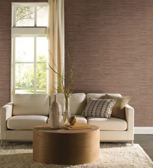 Grasscloth Resource Library Lustrous Grasscloth Wallpaper - Brown