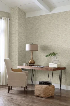 Grasscloth Resource Library Papyrus Weave Wallpaper - Beige