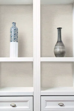 Grasscloth Resource Library Essence Wallpaper - Off White