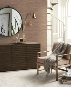 Grasscloth Resource Library Lustrous Grasscloth Wallpaper - Brown