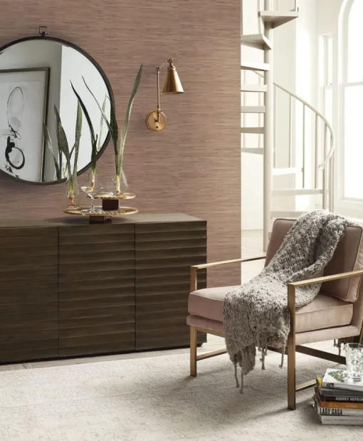 Grasscloth Resource Library Lustrous Grasscloth Wallpaper - Brown