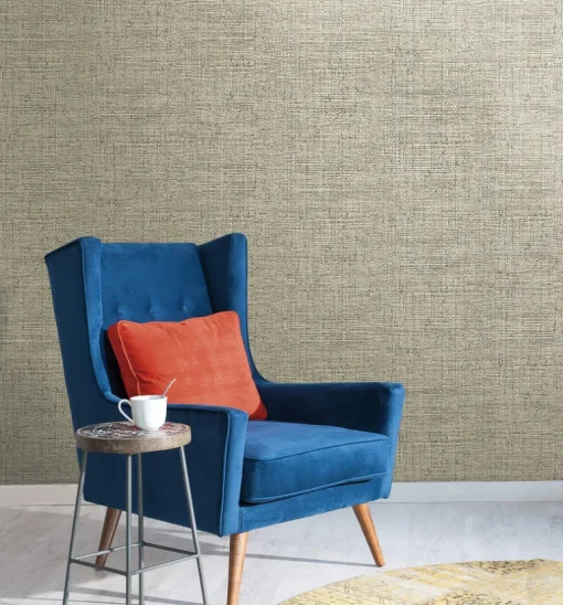 Grasscloth Resource Library Papyrus Weave Wallpaper - Beige
