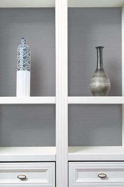 Grasscloth Resource Library Shining Sisal Wallpaper - Silver