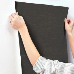 Grasscloth Resource Library Sisal Wallpaper - Black