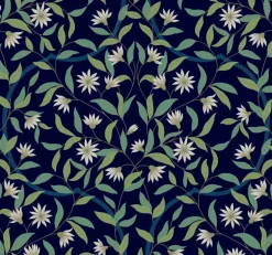 Greenhouse Jasmine Wallpaper - Indigo