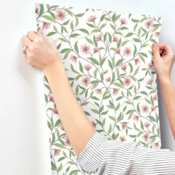 Greenhouse Jasmine Wallpaper - Coral