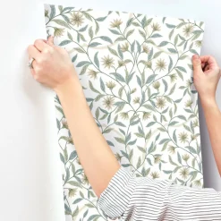 Greenhouse Jasmine Wallpaper - Eucalyptus