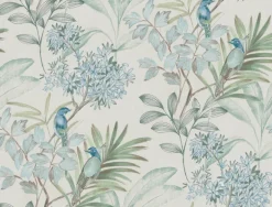 Handpainted Traditionals Handpainted Songbird Wallpaper - Turquoise