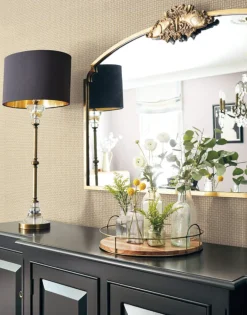 Handpainted Traditionals Cottage Basket Wallpaper - Gold