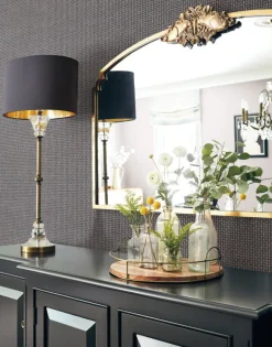 Handpainted Traditionals Cottage Basket Wallpaper - Black