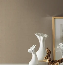 Handpainted Traditionals Gesso Weave Wallpaper - Camel