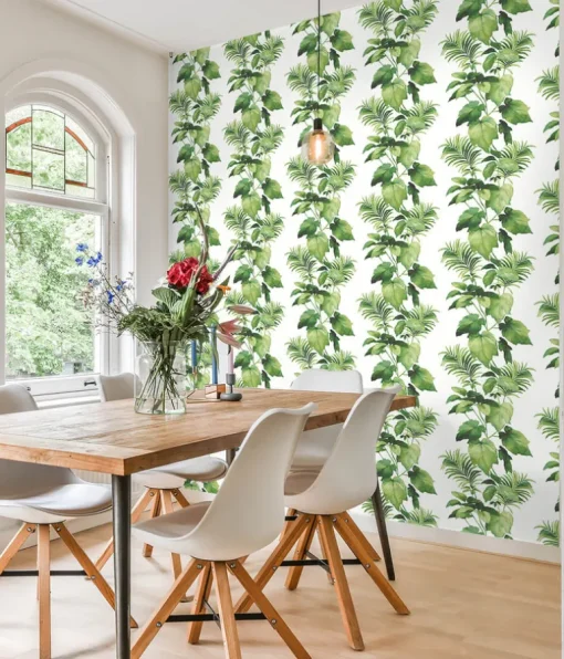 Harry & Grace Leaf Stripe Peel & Stick Wallpaper - Summer Fern
