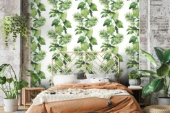 Harry & Grace Leaf Stripe Peel & Stick Wallpaper - Summer Fern