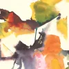 Harry & Grace Watercolor Block Peel & Stick Wallpaper - Persimmon & Plum
