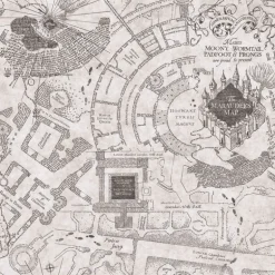 Harry Potter Marauder's Map Peel & Stick Wallpaper - Gray