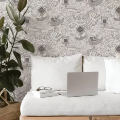 Harry Potter Marauder's Map Peel & Stick Wallpaper - Gray