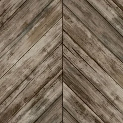 Herringbone Wood Boards Peel & Stick Wallpaper - Brown