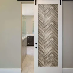 Herringbone Wood Boards Peel & Stick Wallpaper - Brown