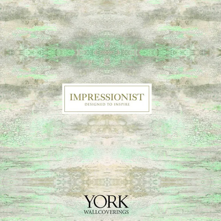 Impressionist Floral Dreams Wallpaper - Blue & Green