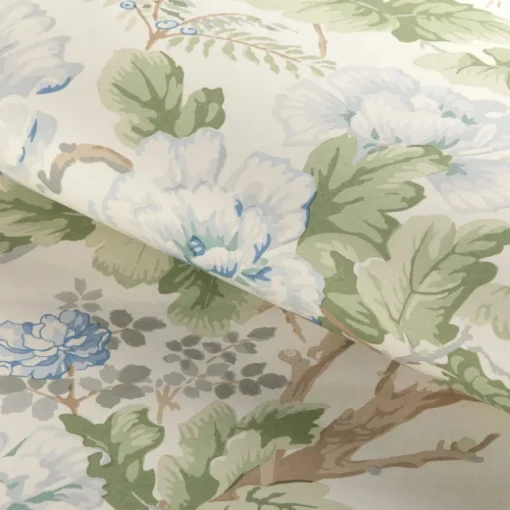 Lee Jofa Chinese Peony Wallpaper - Blue
