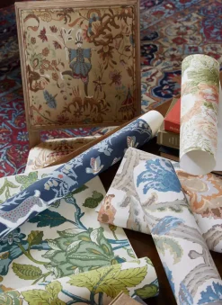 Lee Jofa Chinese Peony Wallpaper - Blue