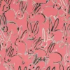 Lee Jofa Hutch Rabbit Wallpaper - Pink