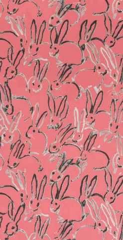 Lee Jofa Hutch Rabbit Wallpaper - Pink
