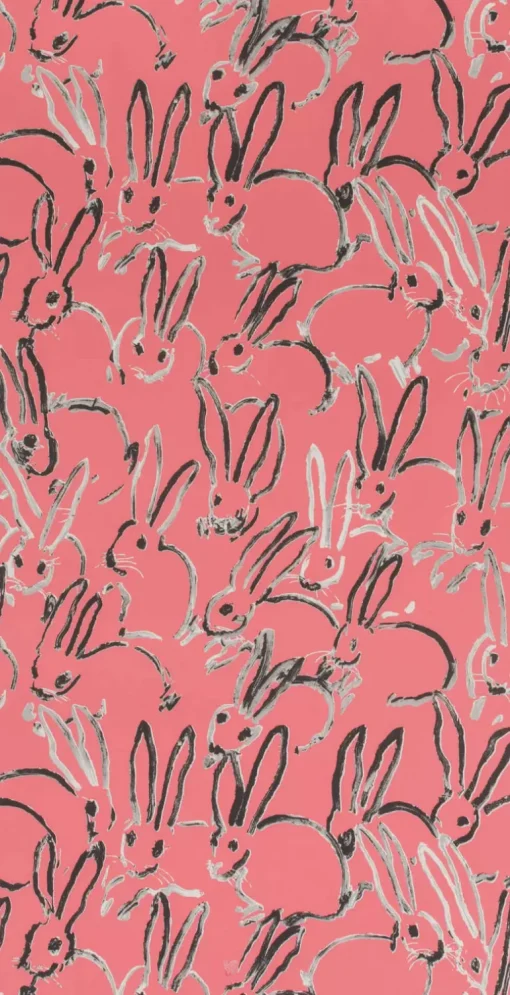 Lee Jofa Hutch Rabbit Wallpaper - Pink