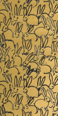 Lee Jofa Hutch Rabbit Wallpaper - Gold