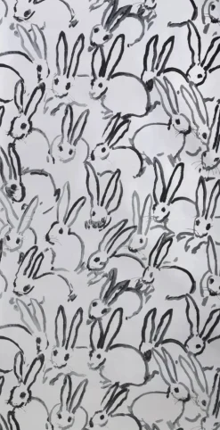 Lee Jofa Hutch Rabbit Wallpaper - Silver