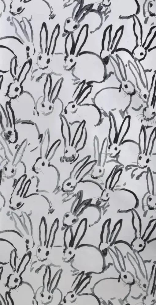 Lee Jofa Hutch Rabbit Wallpaper - Silver