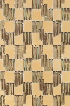 Lee Jofa Kelly Wearstler Lyre Paper Wallpaper - Bronzed